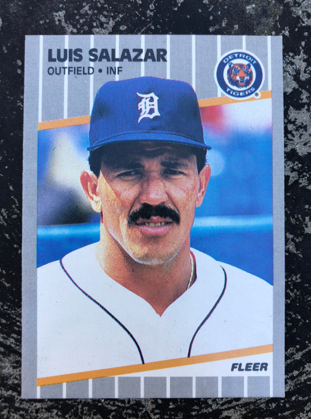 Luis Salazar Baseball Card 1989 Outfield Fleer 144 - Etsy