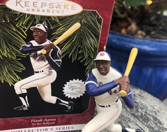 Hallmark - Keepsake Ornament - Second in the At the Ballpark Series - 1997 - Henry Aaron - Hank Aaron - 44 - Baseball Player -Famous Athlete