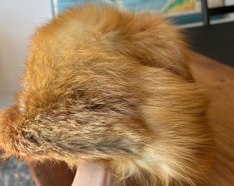 Vintage Red Fox Fur Hat - Fox Fur Hat - Women's Hat - 1971 - Peck and Peck Company