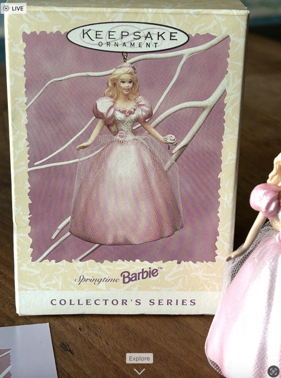 barbie 1996 Hallmark Ornament