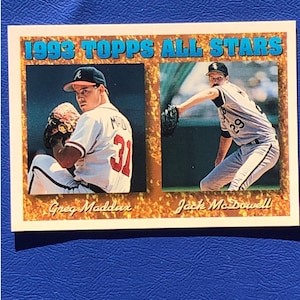 Greg Maddux - Josh McDowell - Cartão de beisebol - 1993 Topps All Stars - Greg Maddux Atlanta Braves - Josh McDowell Chicago White Sox - 392