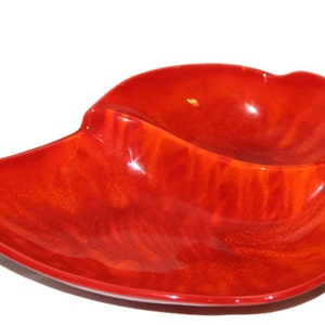 Split Dish-Pottery-Orange-Cal Style 2704 USA-Vintage Pottery-Vintage Split Dish-Cal Pottery-Retro Pottery-Cal Style Pottery-Halloween image 1