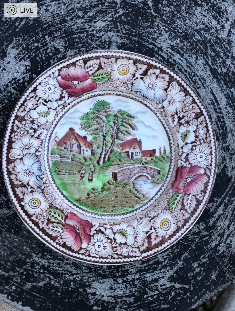 未使用 ビンテージ Midwinter COUNTRYSIDE リム付きプレート Rural England Midwinter - Etsy