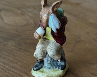 Royal Doulton - Bunnykins - Billie Bunnykins - Rafraîchissement - Fabriqué en Angleterre - Décoration de Pâques - Lapin - Objet de collection - Décoration printanière