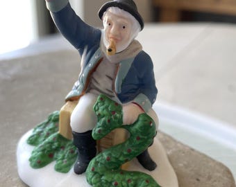 Dept 56-Old Man and the Sea-Heritage Village Collection-Set of 3-1994-Retired 1998-with original box-Department 56-Old Man with Snake-Boy