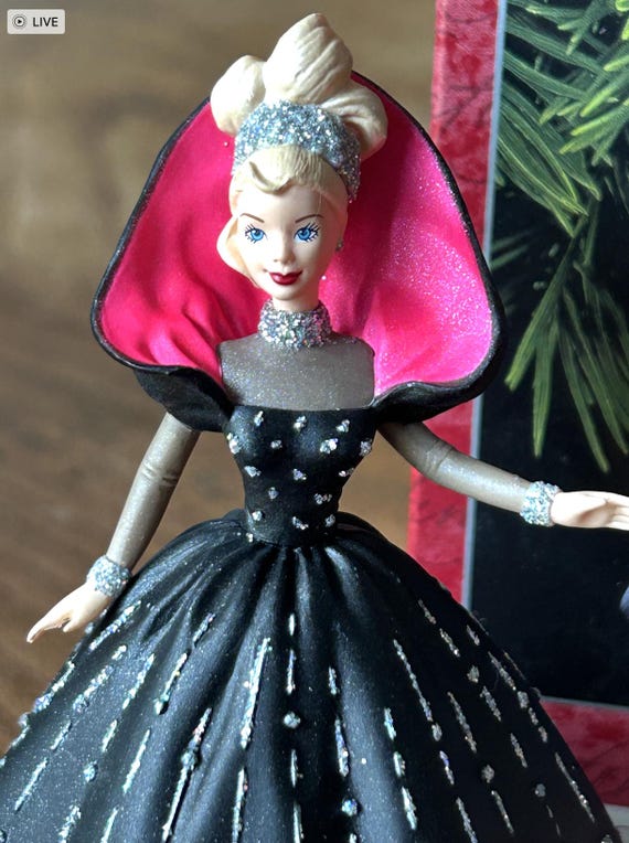 slim fit dress slacks Unique Vintage Plus Size Barbie Black Solo in The Spotlight Strapless Wiggle Dress main image 1
