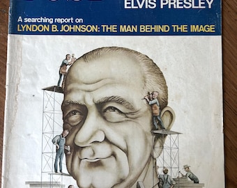 Saturday Evening Post-September 11, 1965-vintage magazine-Vintage Advertisements-Elvis-Lyndon Johnson-Large Budweiser Advertisement
