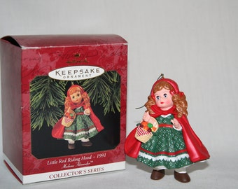 Hallmark Ornament - 1991 - Little Red Riding Hood - Madame Alexander - Vintage Ornament - Stocking Stuffer - Collectible- Collectors Series