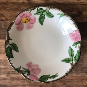 ベリーボウル-デザートボウル-フルーツボウル-フランシスコ会陶器-デザートローズパターン-陶器-交換用-ピンク-グリーン-陶器-小ボウル