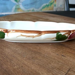 Celery Dish-Franciscan Ware-Apple Pattern-Long Oval Dish-Appleware-Vintage Franciscan-Apple Design-Low Dish-Long Serving Dish