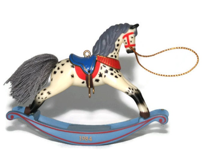 Hallmark Rocking Horse Christmas Ornament 1984 Vintage Etsy