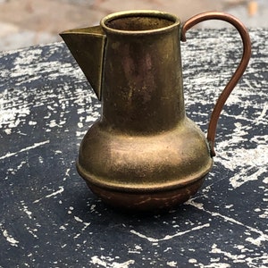 Miniature-Miniature Coffee Pot-Brass-Copper-Made in Japan-Metal Coffee Pot-Mini Coffee Pot