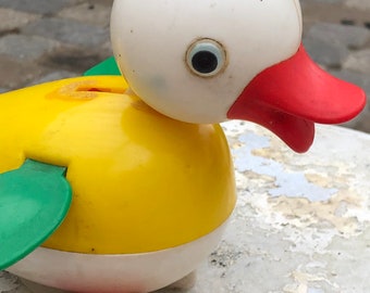 Jouet Antique Wide Up - Canard - Geyper - Fabriqué en Espagne-Jouet Antique Canard-Jouet Rétro Canard-Canard Jaune-Jouet Plastique Canard-Marche Canard-Canard Charlatan