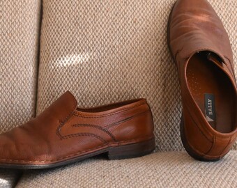 Bally Leder Schuhe Herren Loafer Slipper brown Gr. 43
