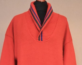 Vintage Pullover Frauen Männer ** Rot 80er Jahre ** Frank Alexs