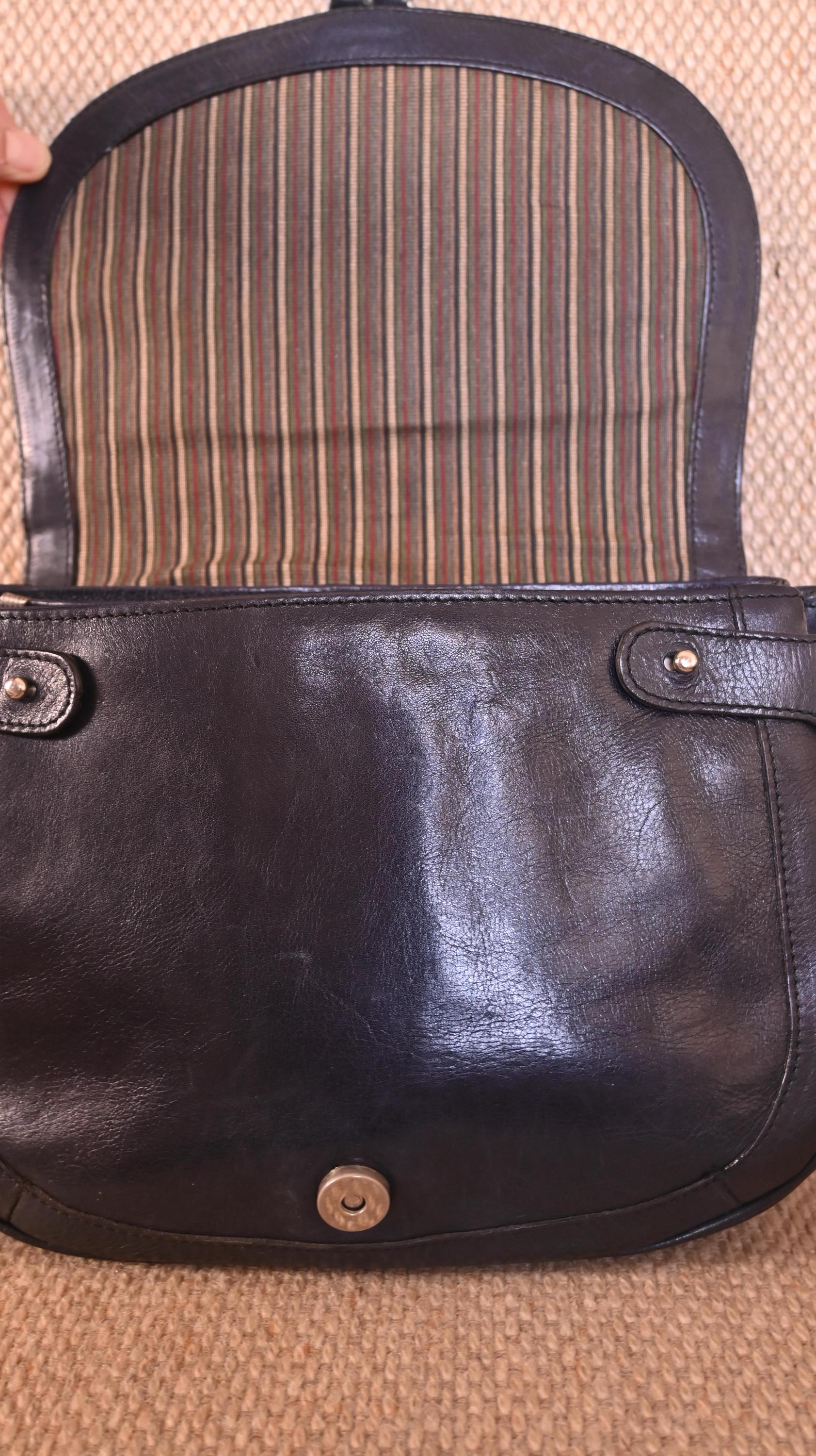 DISSER Leather Shoulder Bag Dark Blue Cross Body Bag 90s - Etsy