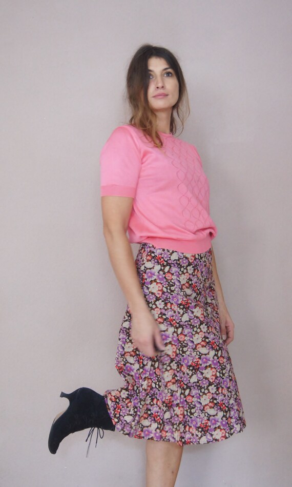 Flowered skirt ** 70s original - image 2