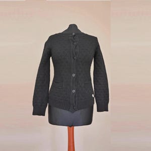 Armor Lux Vintage Cardigan Strickjacke Wolle Schwarz XS