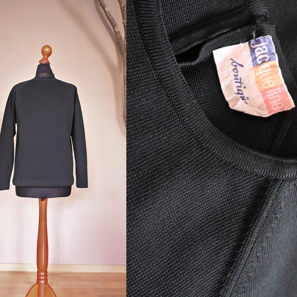 Vintage Pullover 50ere 60er Jahre schwarz JAQUELINE BUTIQUE