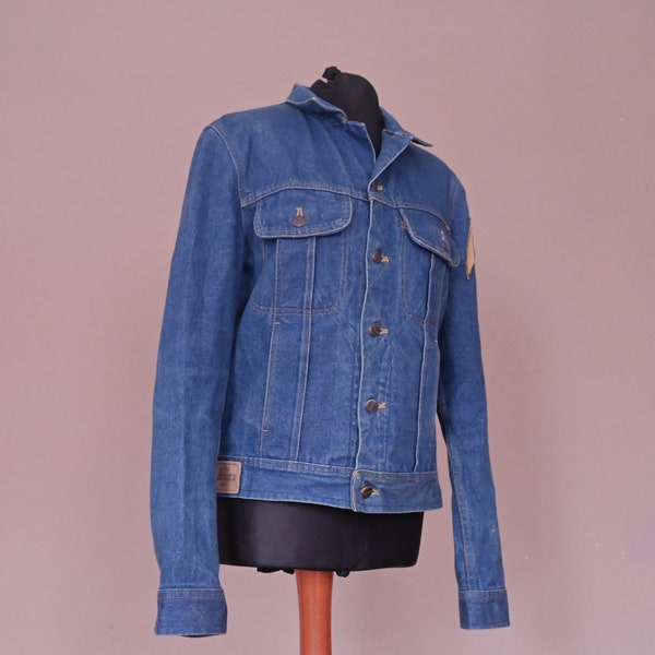 Paddocks Jeans Jacke 70er Jahre Blau Denim