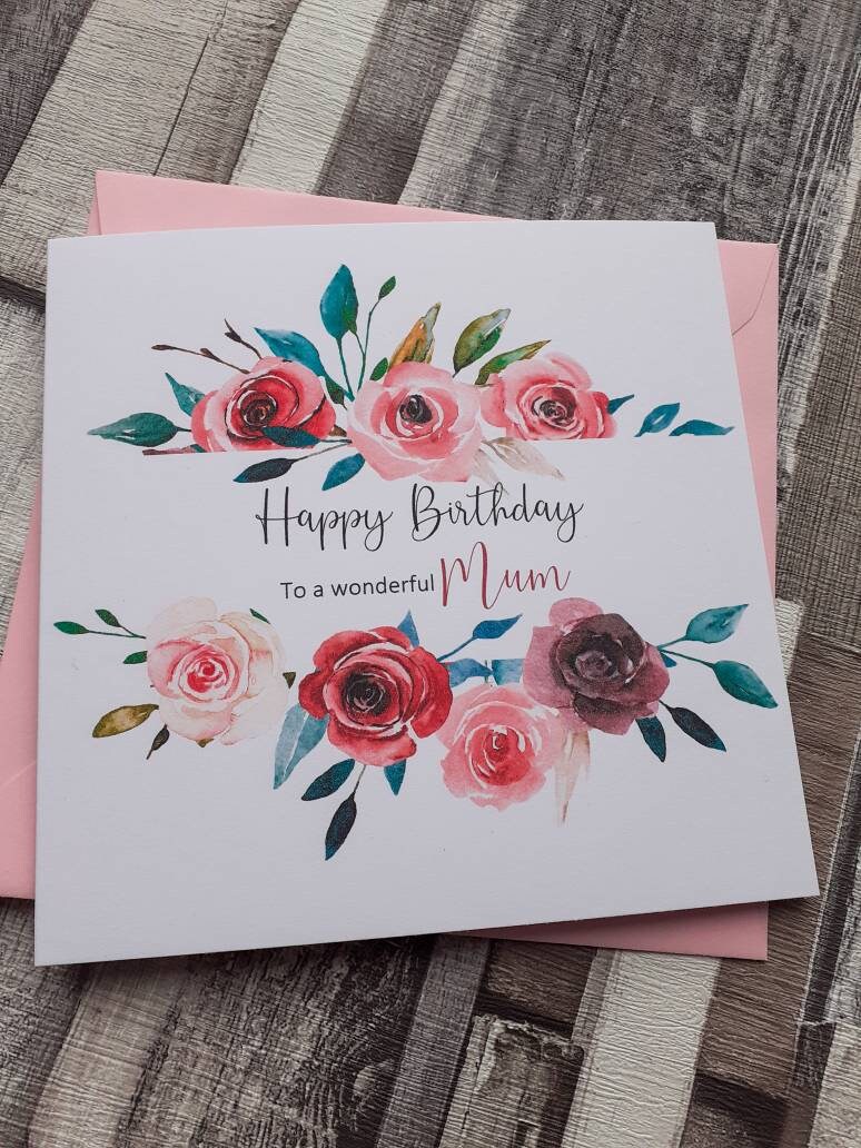 Handmade Birthday Card Mum Birthday Card Grandma Birthday Etsy UK