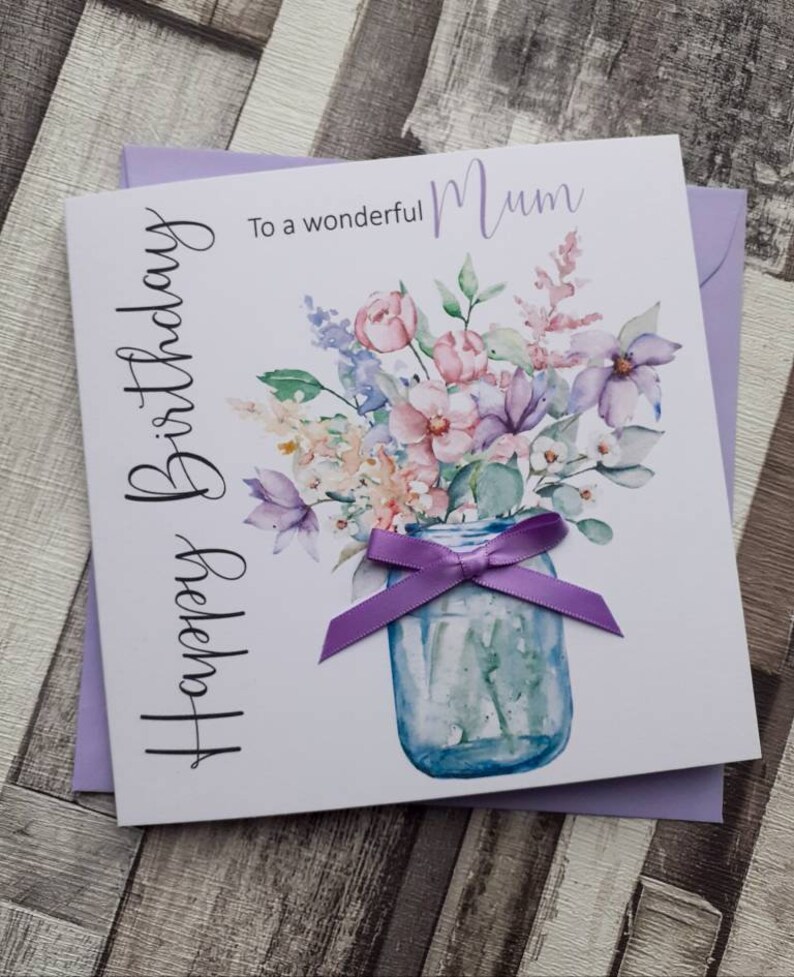 Handmade Birthday card Mum Birthday card Grandma Birthday