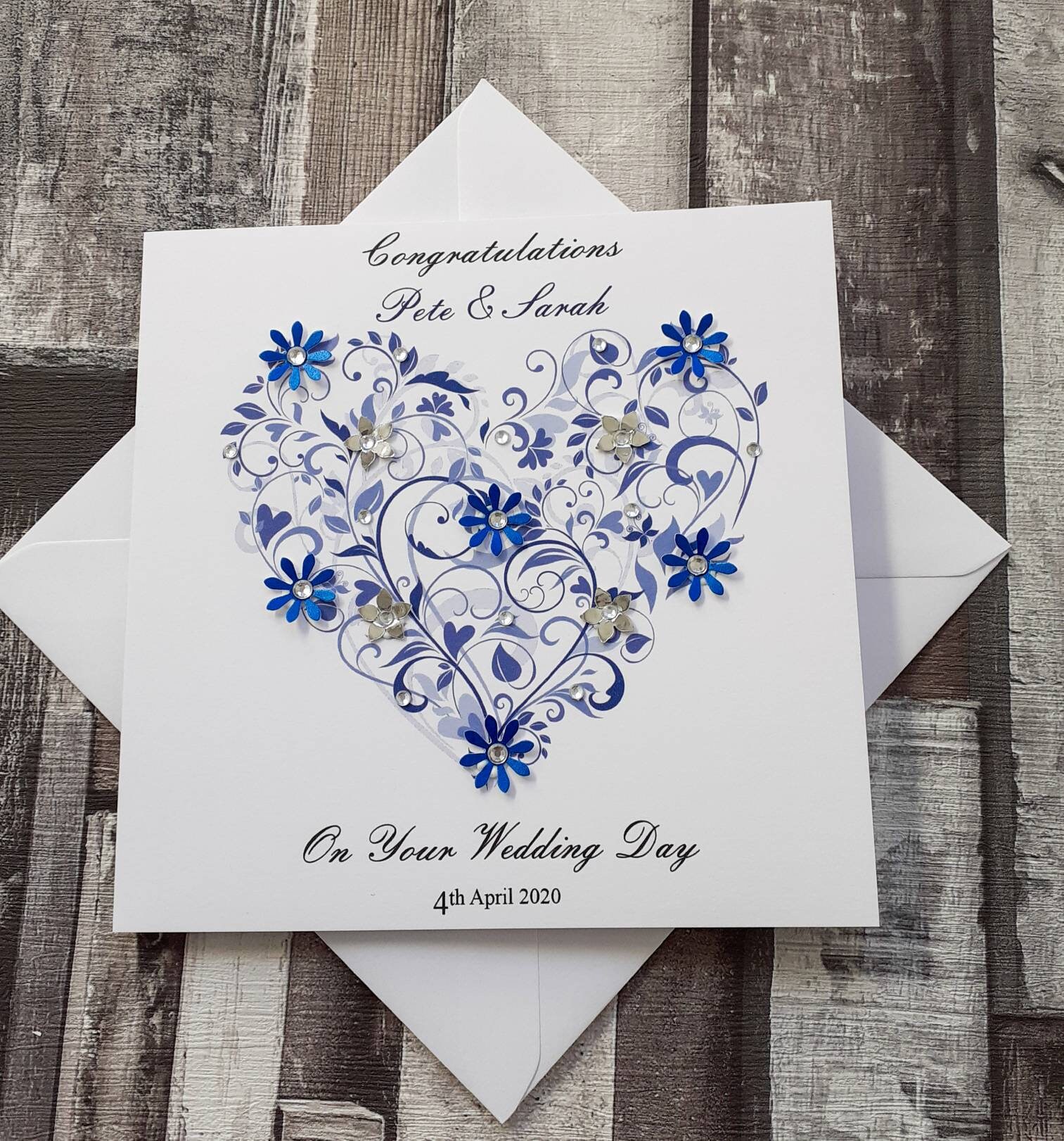 Personalised Sapphire Wedding Anniversary Card 45th Wedding - Etsy UK