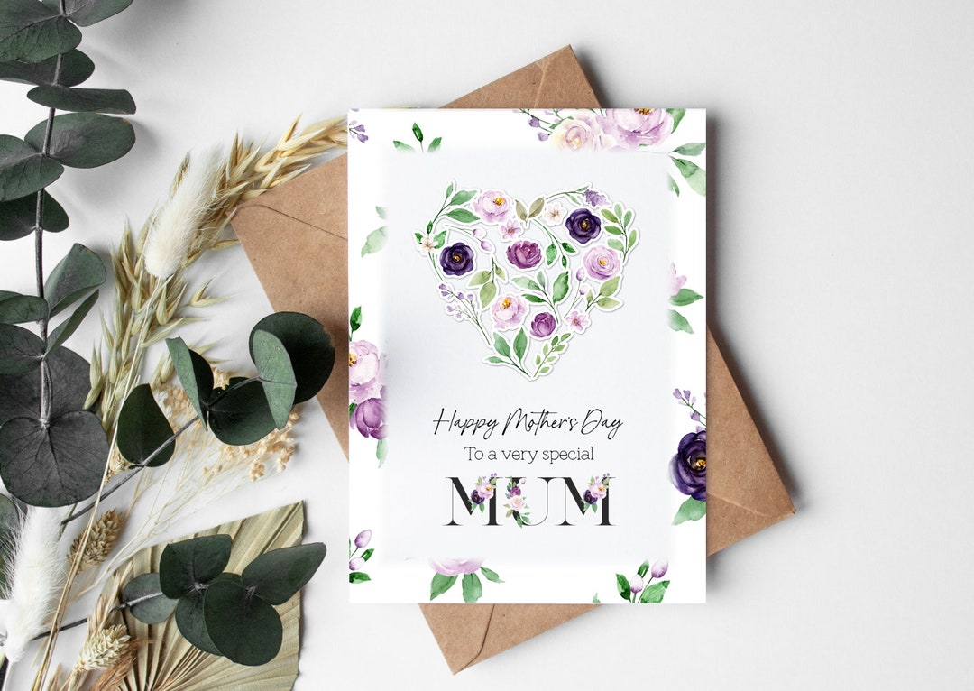Mother's Day Card A5 Handmade Mother's Day Card Mother's Day Card ...