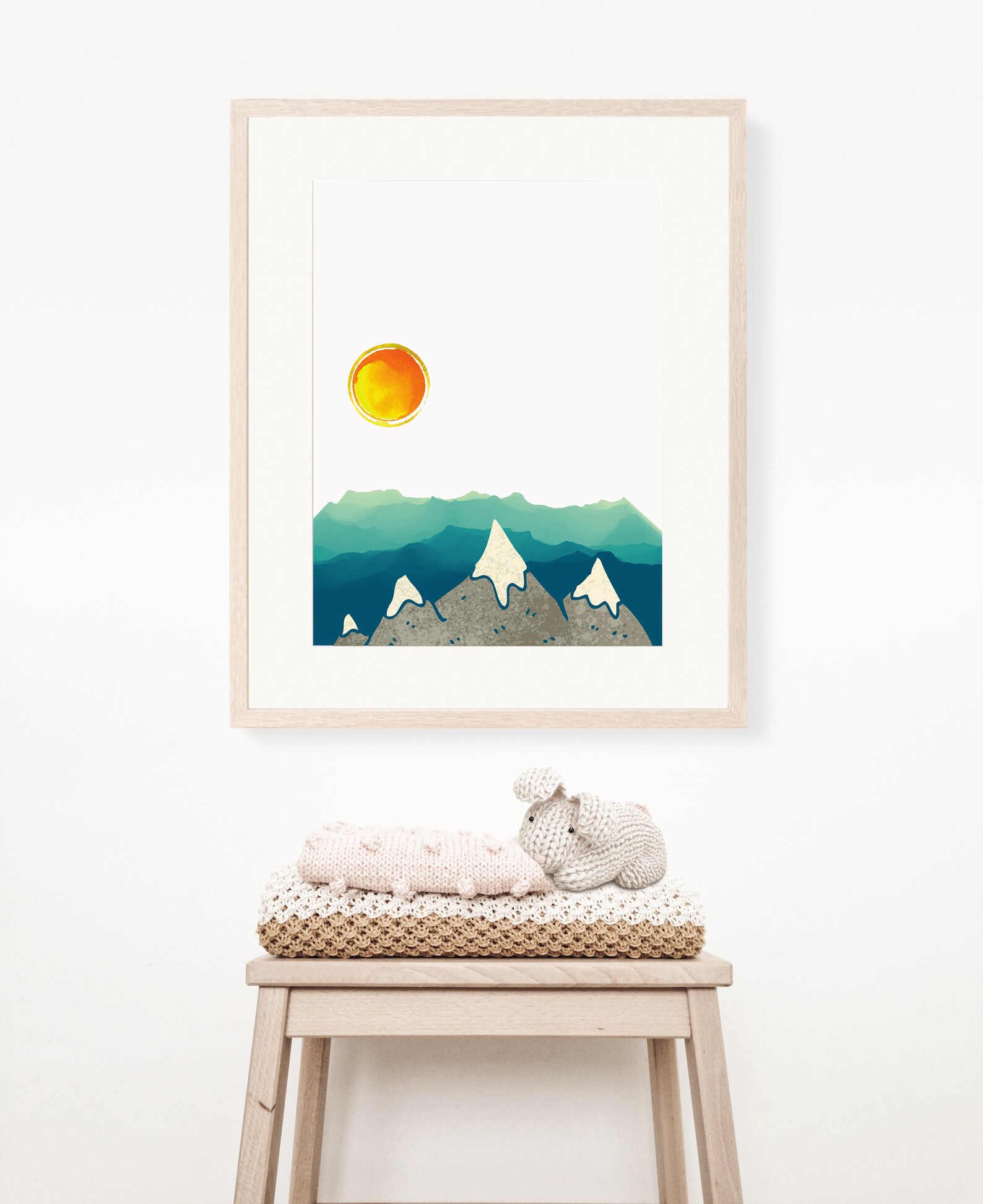 Nursery Wall Art / Mountains / Nursery Mountain Prints / | Etsy