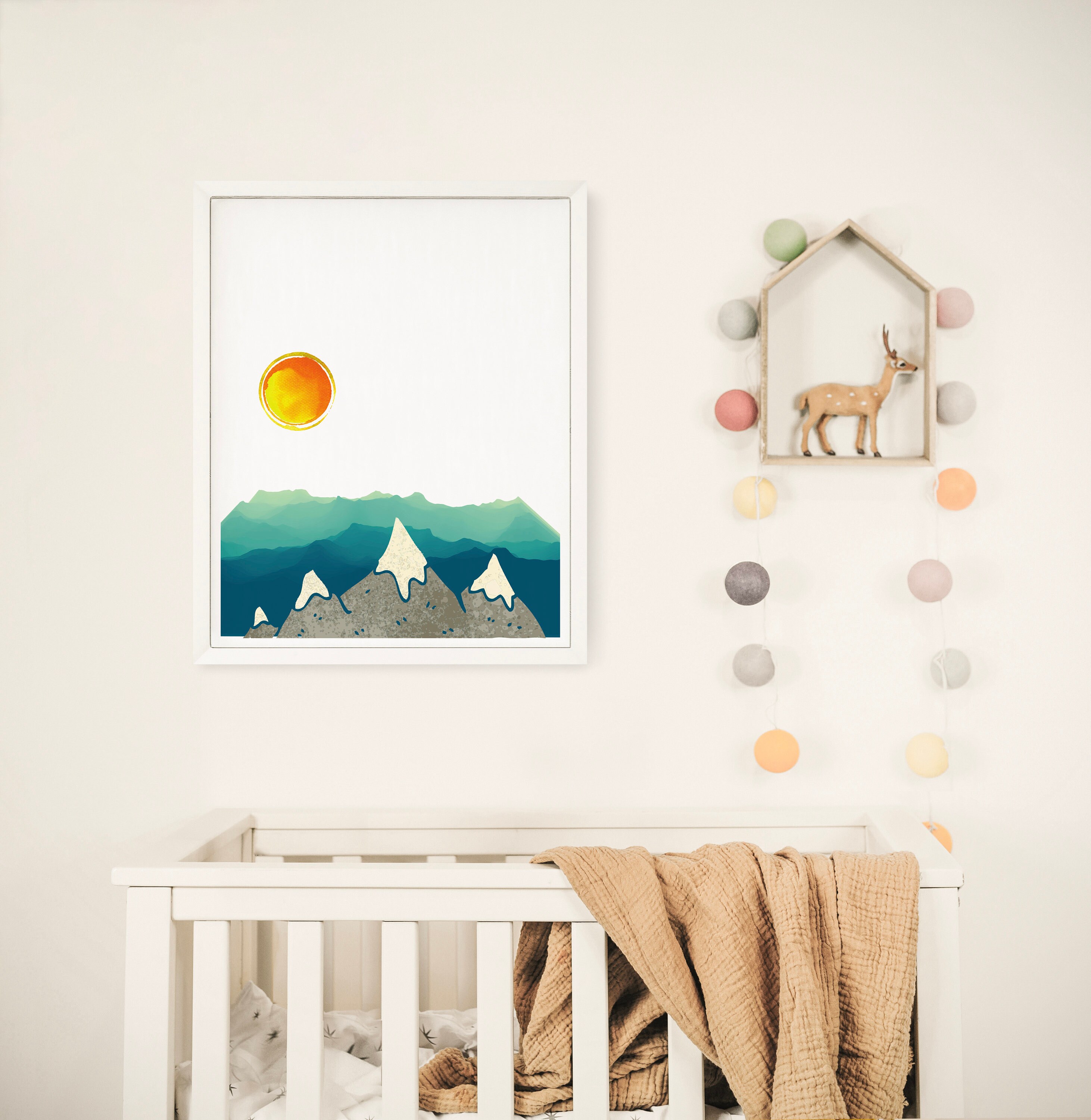 Nursery Wall Art / Mountains / Nursery Mountain Prints / Etsy