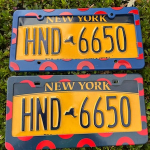 Donut Metal & Plastic License Plate Phrame