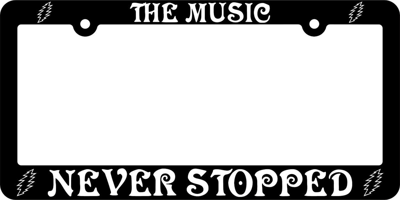 Grateful Dead License Plate Frame the Music Never Stopped / Etsy UK