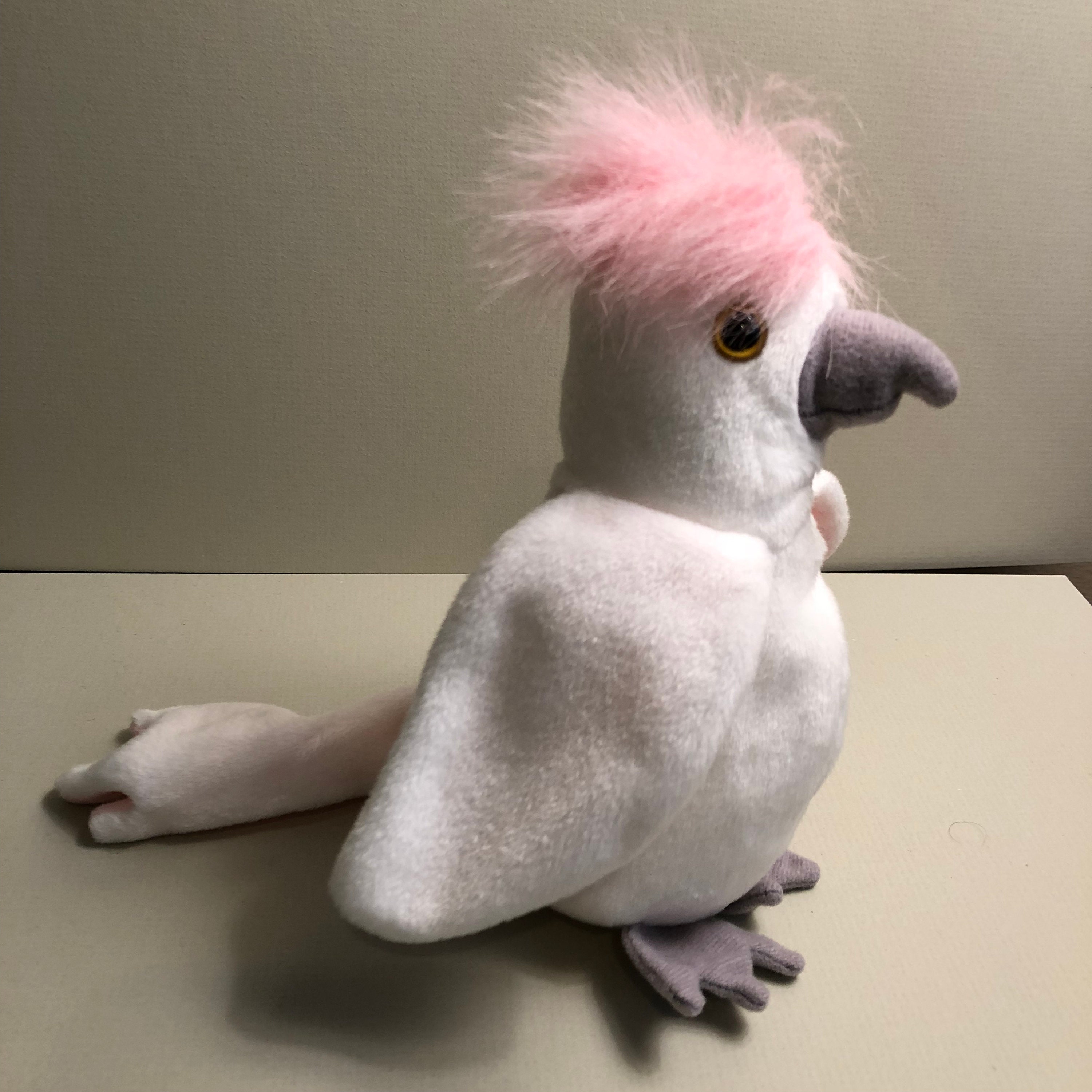 Kuku the White Cockatoo With Pink Hair From the Ty Bird Beanie - Etsy Kuku the White Cockatoo With Pink Hair From the Ty Bird Beanie - Etsy