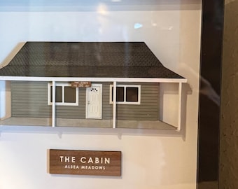 Custom Framed House Replica • New Home Keepsake, Realtor Gift, Wall Decor