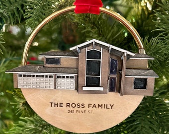 House Replica • Miniature • History • Mother’s Day • House Warming Gift • Hand-Painted • Laser Cut • Wood •  Realtor Gift •  • Ornament