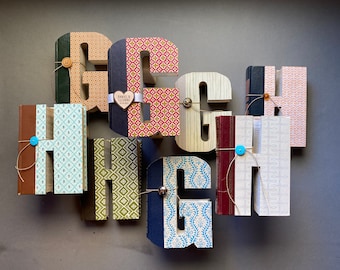 BOOK LETTER “G & H”  Reader's Digest  cut book  • recycled books • up-cycled books • teacher gift • book ends • library •