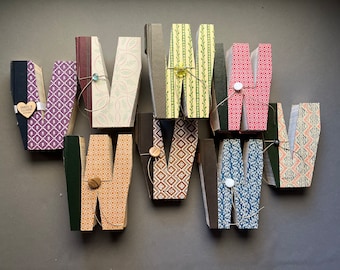 BOOK LETTER V or W Reader's Digest  cut book  • recycled books • up-cycled books • teacher gift • book ends • library • house warming gift