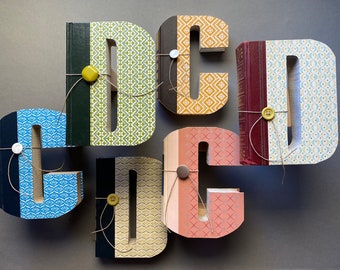 BOOK LETTER C or D Reader's Digest  cut book  • recycled books • up-cycled books • teacher gift • book ends • library • house warming gift