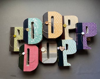 BOOK LETTER O or P Reader's Digest  cut book  • recycled books • up-cycled books • teacher gift • book ends • library • house warming gift