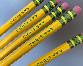 Personalized Pencils • Teacher gift • back to school • custom •  pencils • Ticonderoga  • laser engraved • gift