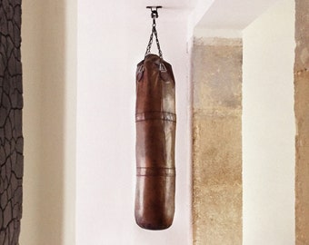 Sac de frappe en cuir, sac de boxe vintage - John Woodbridge Makers