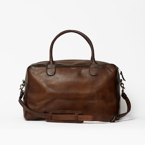 Leather Weekend Bag - Brown