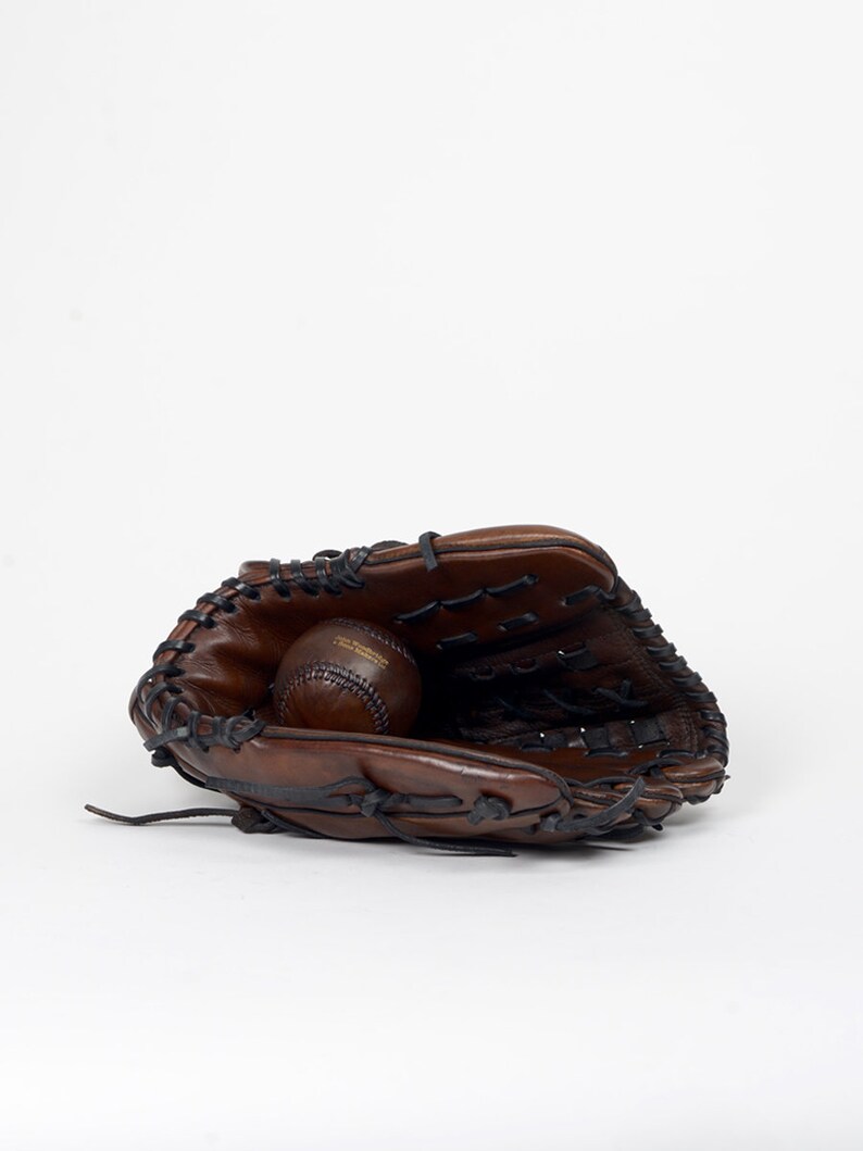 Vintage Leather Baseball Glove Etsy