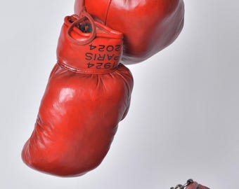Vintage leather boxing gloves - Red Collection 2024