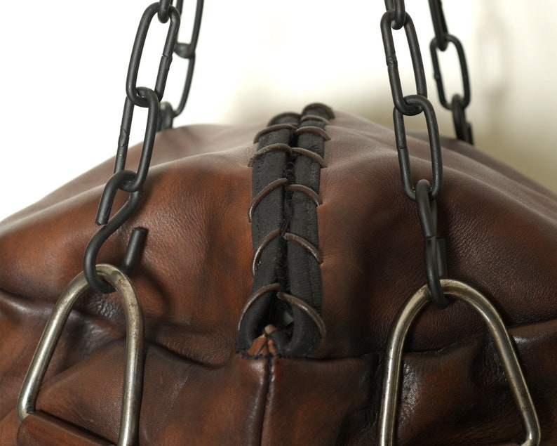 Pro Vintage Leather Punching Bag Brown Etsy