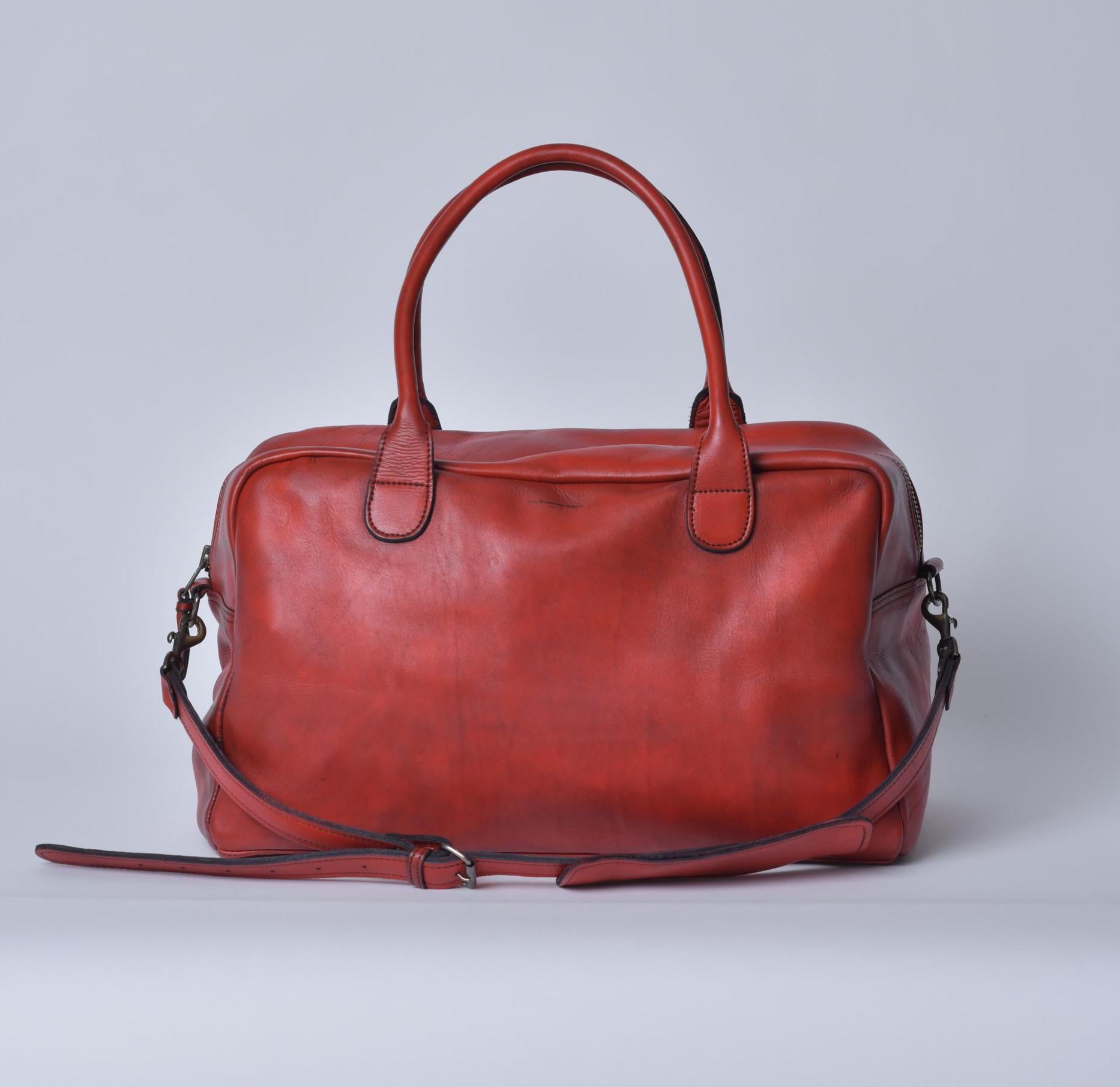Vintage Leather Weekend bag - Red Collection 2024