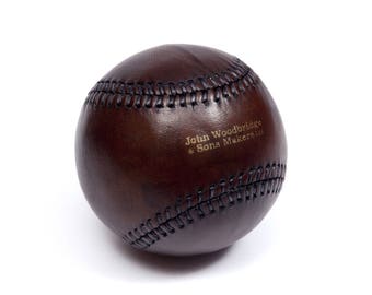 Balle de baseball vintage en cuir