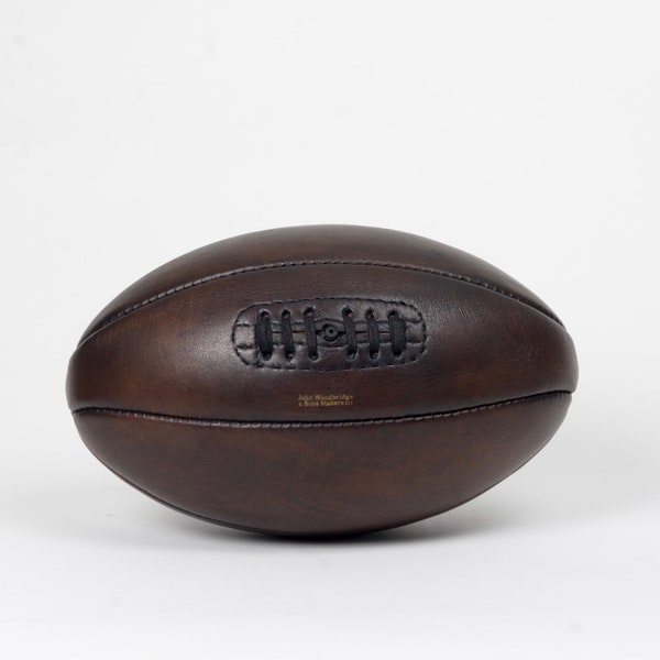 Ballon de rugby vintage en cuir années 1920