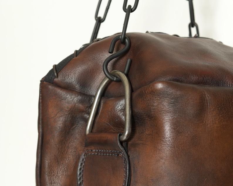 Pro Vintage Leather Punching Bag Brown Etsy
