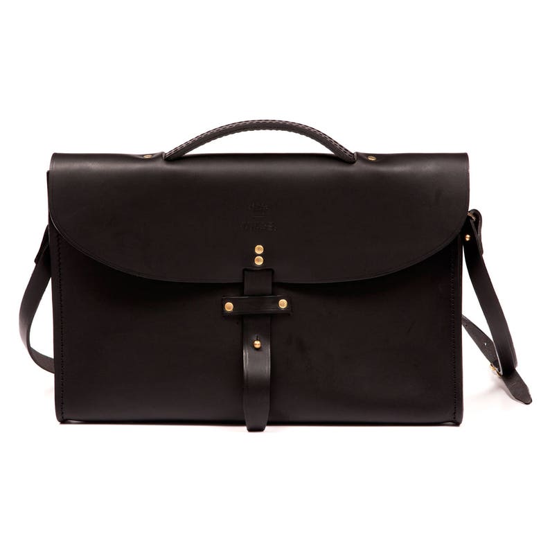 Made in Paris Leather Briefcase Black